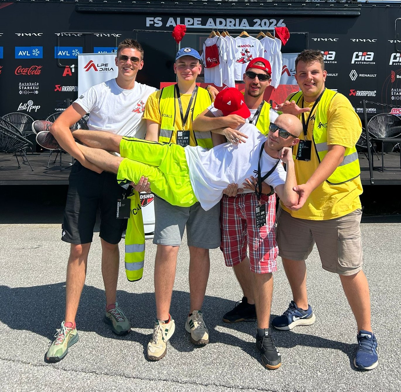 Matija with other volunteers